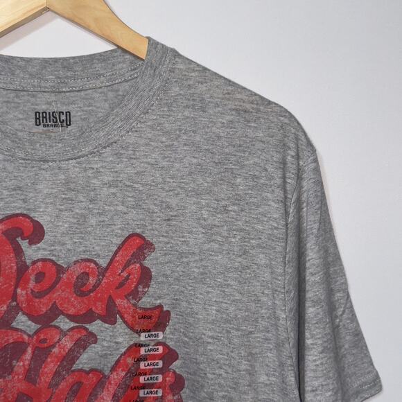 Brisco 'deck the halls' retro christmas graphic tee unisex size large - Picture 3 of 6